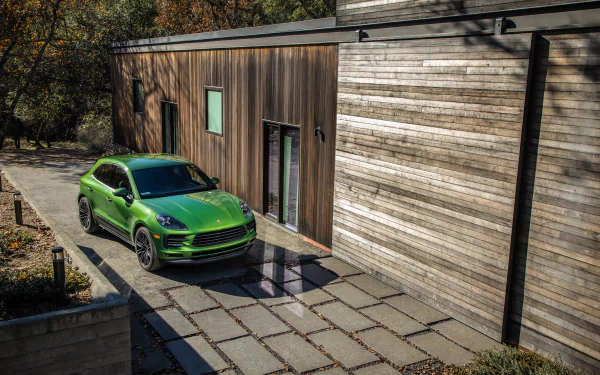 green car SUV car Porsche vehicle Porsche Macan S HD Desktop Wallpaper | Background Image