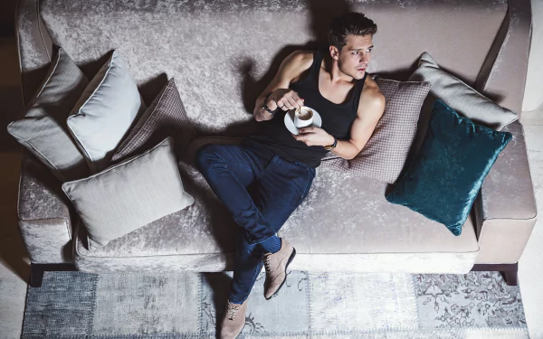 sofa man model HD Desktop Wallpaper | Background Image