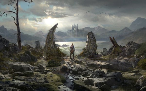 Fantasy Warrior Landscape HD Wallpaper | Background Image