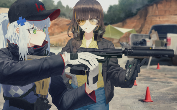 Video Game Girls Frontline HK416 M16a1 Glasses HD Wallpaper | Background Image