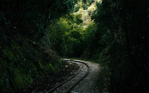  Railroad Tracks on a Mountain Path by Aimilios Seimenis