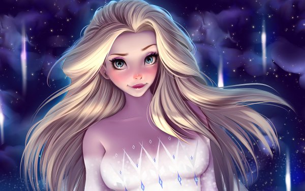 Movie Frozen 2 Elsa Blonde Long Hair Blue Eyes HD Wallpaper | Background Image