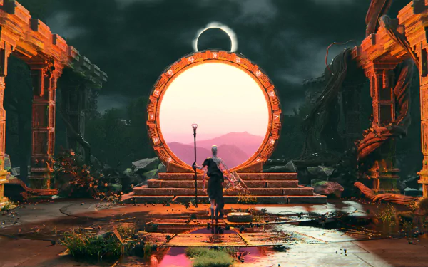  Far away some other stargate just opened. by Eduard Leszczynski