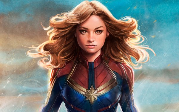 Comics Captain Marvel Blonde Brown Eyes HD Wallpaper | Background Image