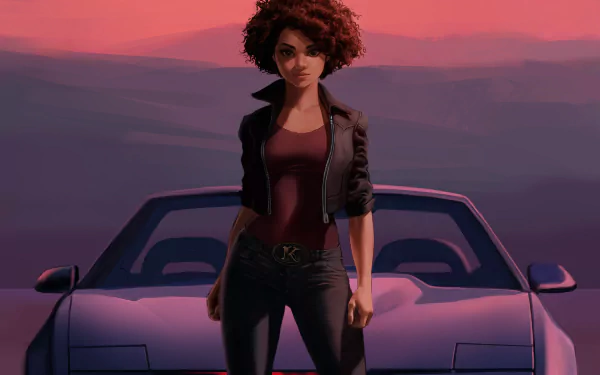brown hair Knight Rider woman artistic HD Desktop Wallpaper | Background Image