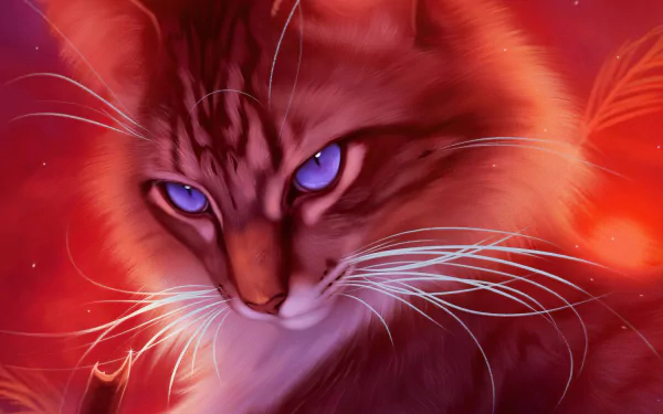 whiskers blue eyes face fantasy cat HD Desktop Wallpaper | Background Image