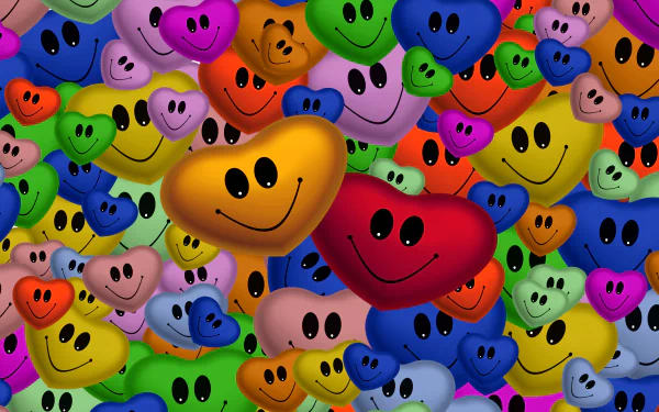  Happy Heart Emoticons