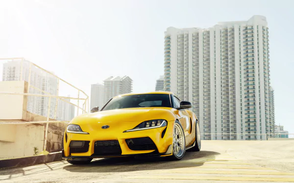 grand tourer yellow car car Toyota vehicle Toyota GR Supra HD Desktop Wallpaper | Background Image