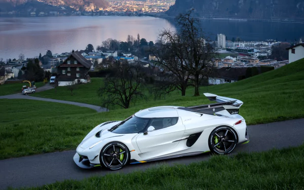 supercar white car car Koenigsegg vehicle Koenigsegg Jesko HD Desktop Wallpaper | Background Image