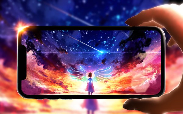 Anime Original Smartphone iPhone Wings HD Wallpaper | Background Image