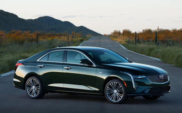 compact car green car car Cadillac vehicle Cadillac CT4 HD Desktop Wallpaper | Background Image