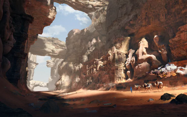 Ganesh sand canyon fantasy landscape fantasy landscape HD Desktop Wallpaper | Background Image