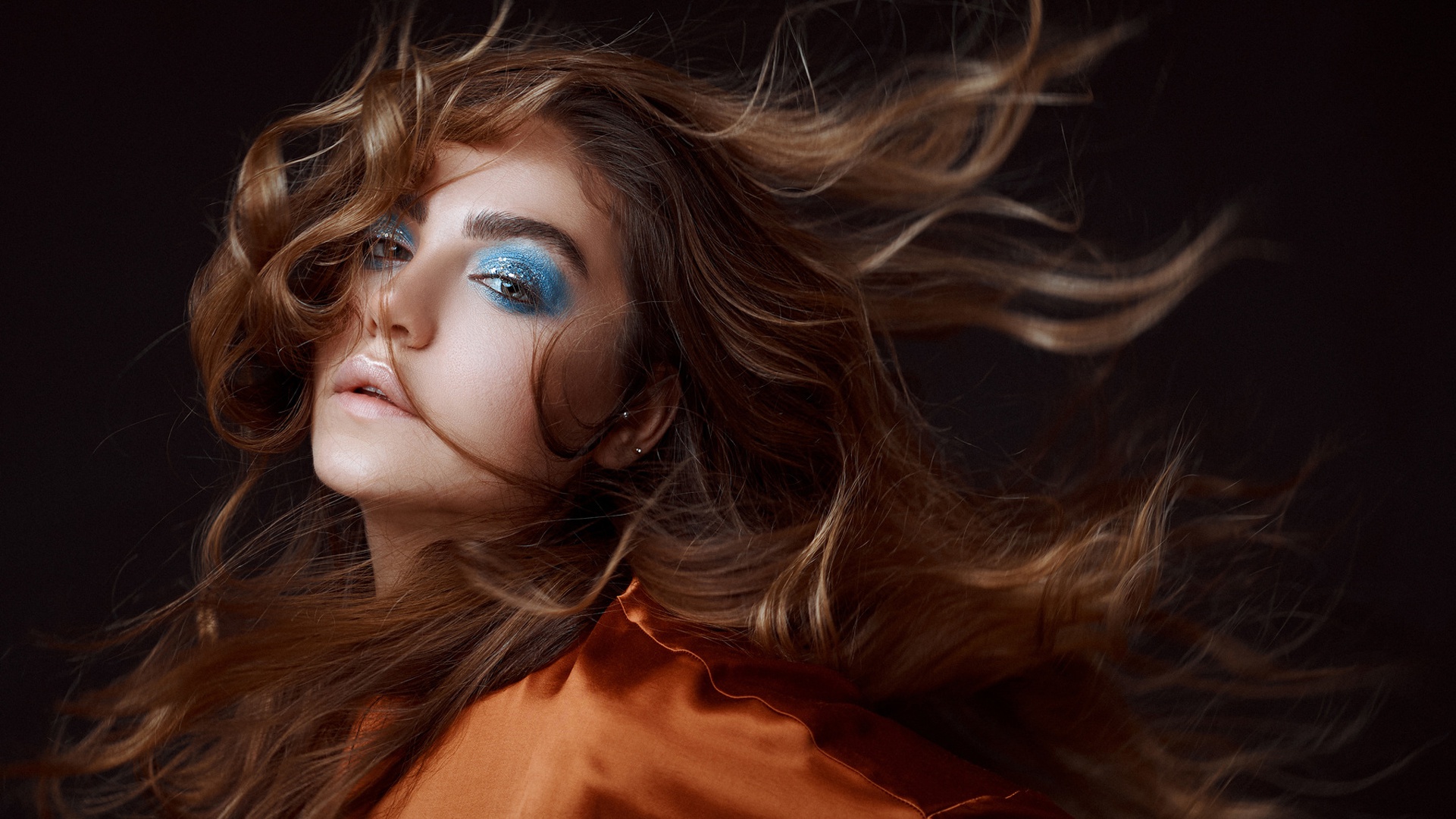 Download Long Hair Redhead Face Woman Model HD Wallpaper by Amirhossein