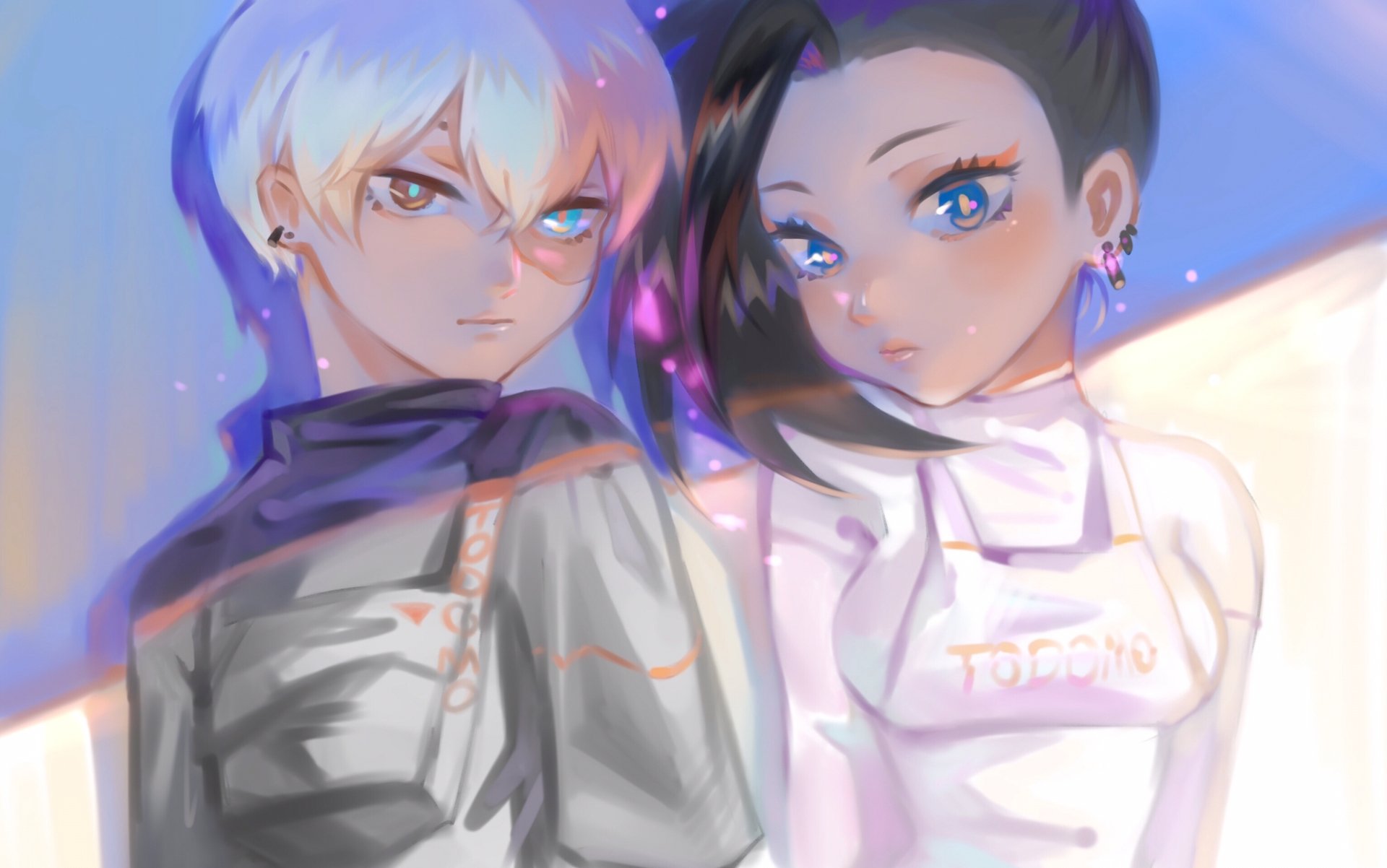 Download Heterochromia Momo Yaoyorozu Shoto Todoroki Anime My Hero Academia HD Wallpaper by 比冬