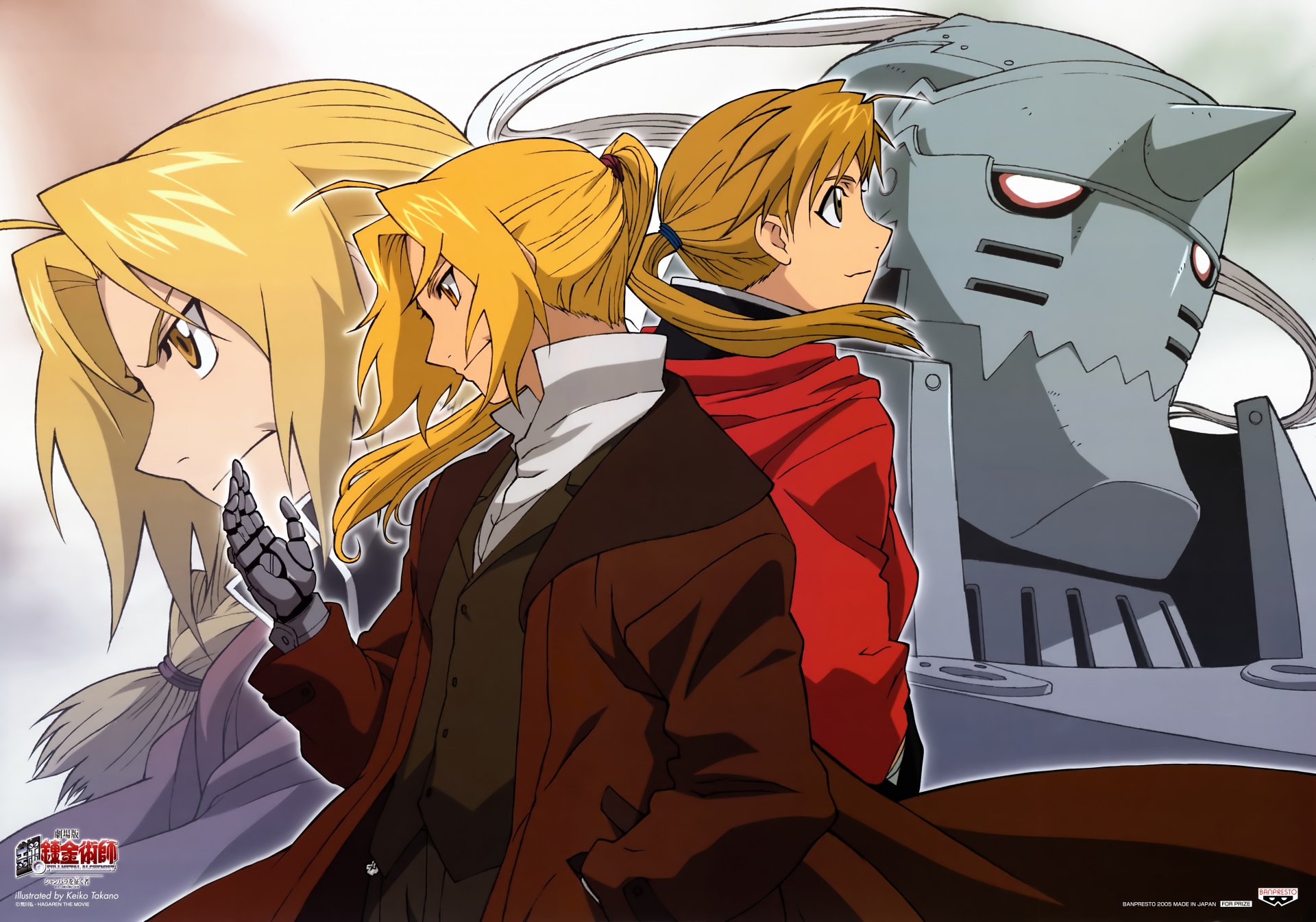 A dynamic 4K Ultra HD wallpaper featuring Alphonse and Edward Elric from the anime Fullmetal Alchemist, showcasing their iconic poses and expressions.