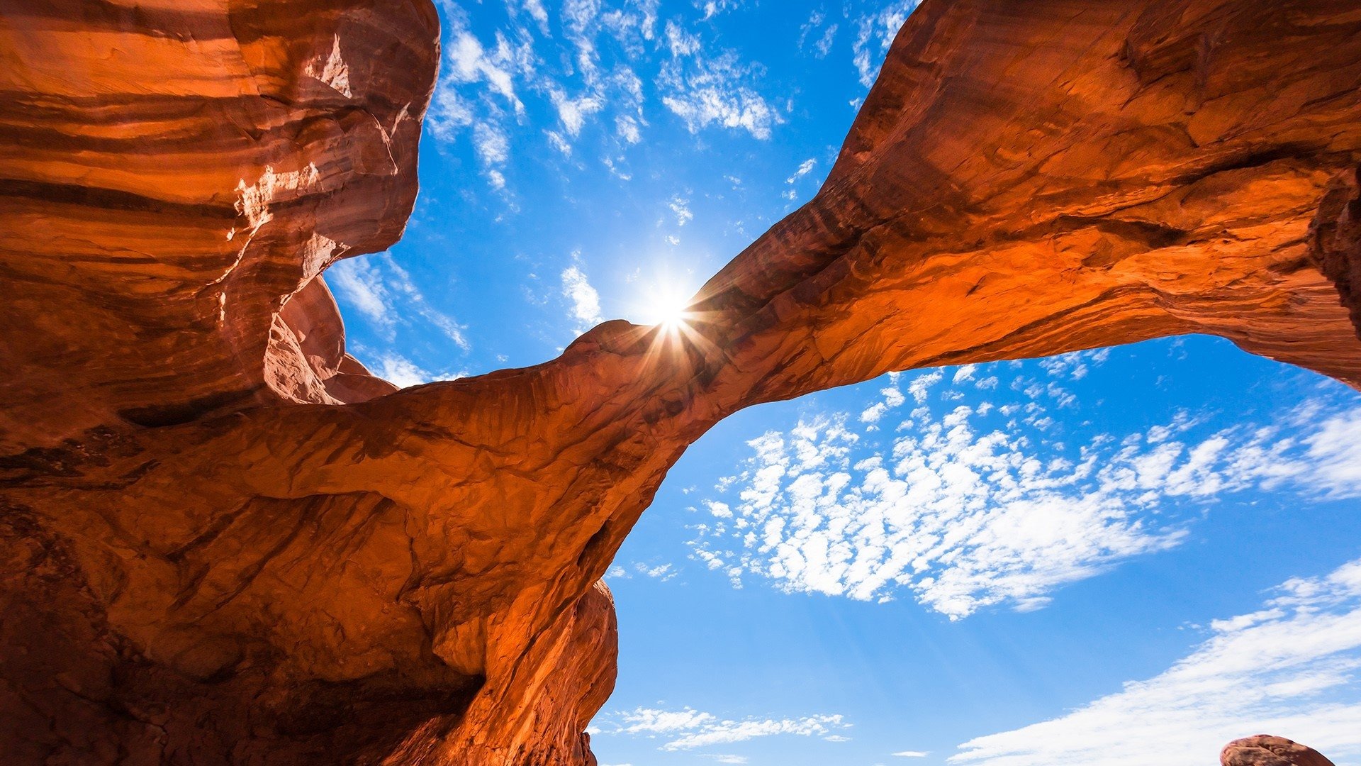 Download Arch Utah Canyon Sun Nature Sky Usa Arches National Park Hd Wallpaper 5973