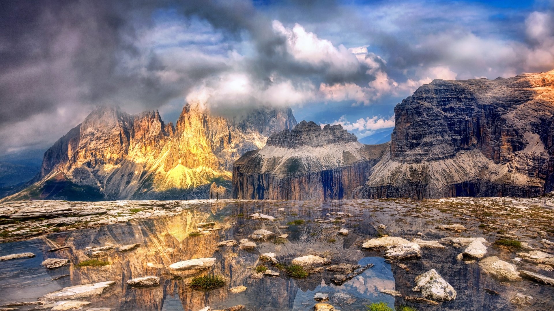 Download Reflection Stone Nature Mountain 4k Ultra HD Wallpaper