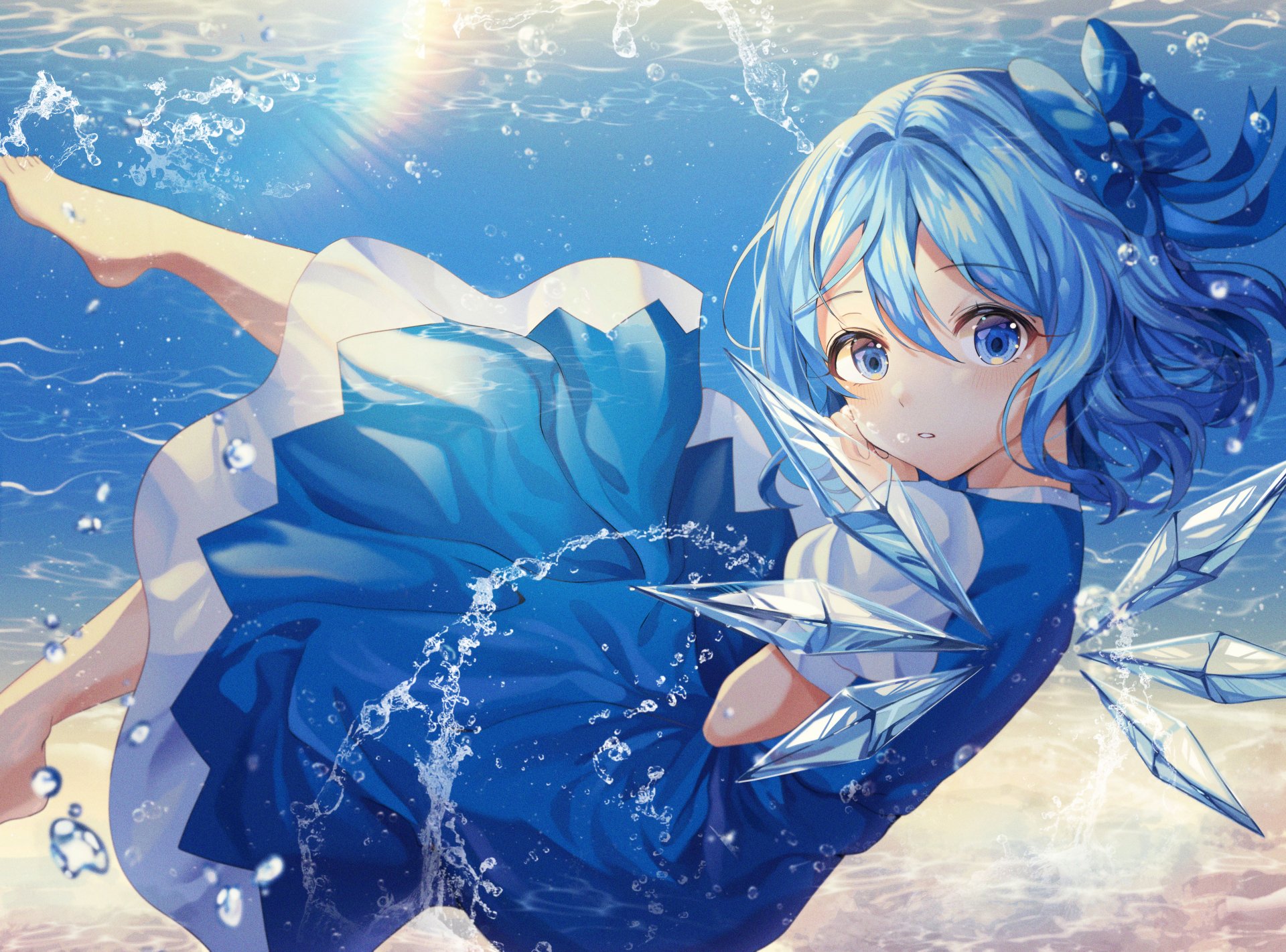 Download Cirno (Touhou) Anime Touhou 4k Ultra HD Wallpaper by Tess