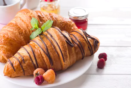 viennoiserie food croissant HD Desktop Wallpaper | Background Image