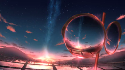 starry sky sky sunset Anime Original anime sunset Sky Anime HD Desktop Wallpaper | Background Image