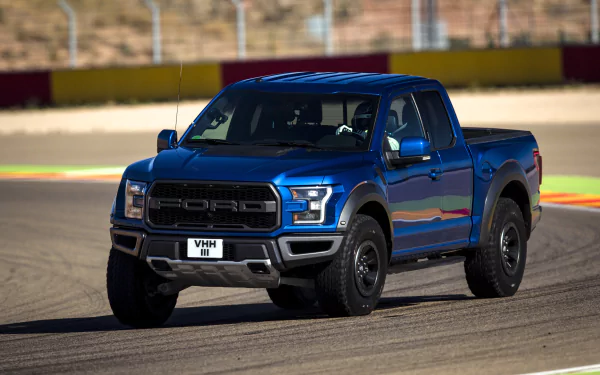  Ford F150 truck on racing track