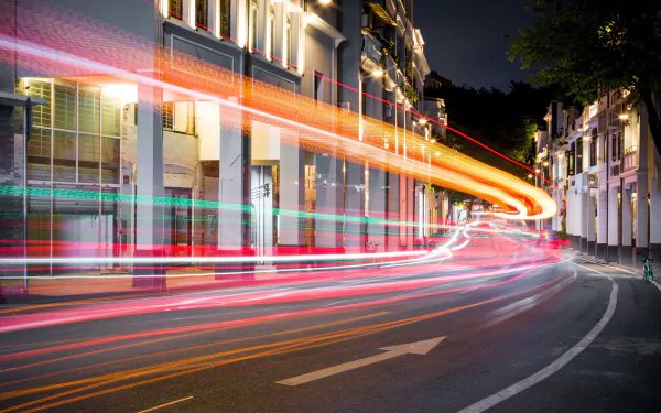 photography time lapse light trail HD Desktop Wallpaper | Background Image