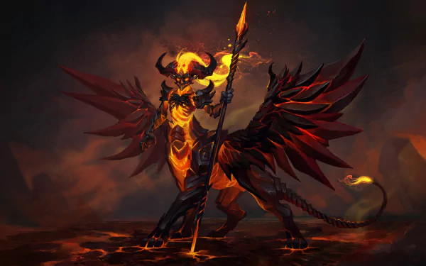 spear fantasy demon HD Desktop Wallpaper | Background Image