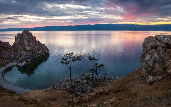Nature Lake Lakes Sunset Russia HD Wallpaper | Background Image
