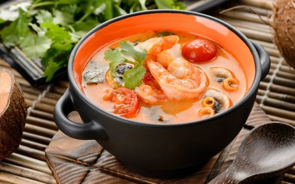 Food Soup Shrimp Seafood HD Wallpaper | Background Image