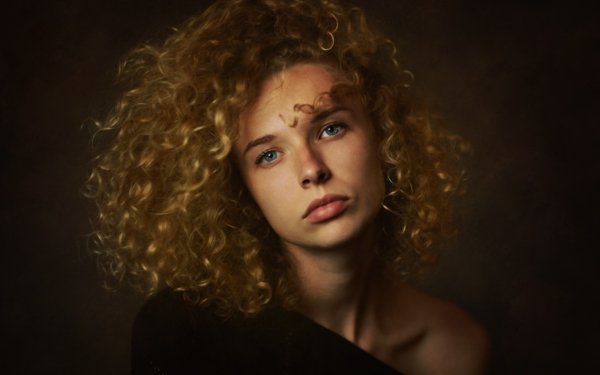 Women Model Face Blue Eyes Curl Redhead HD Wallpaper | Background Image