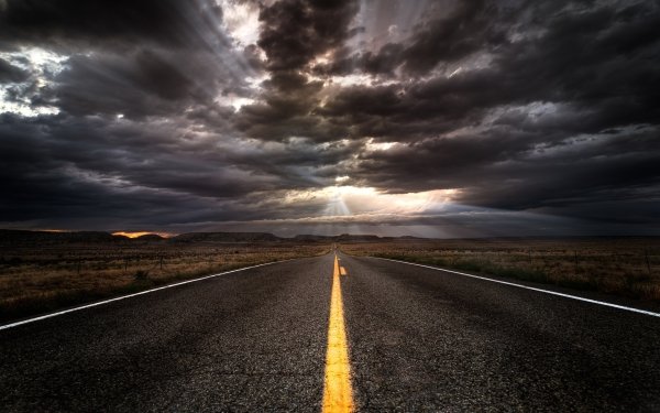 Man Made Road Sunset Cloud HD Wallpaper | Background Image
