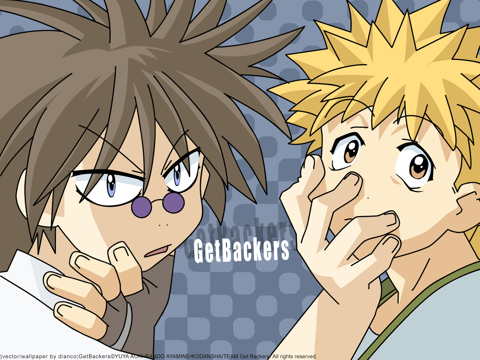 Anime wallpaper featuring characters from the GetBackers series.