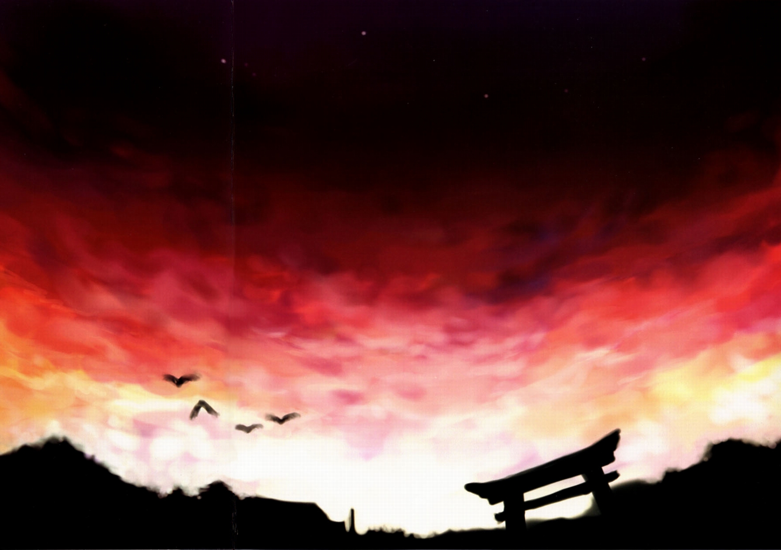 Anime landscape desktop wallpaper