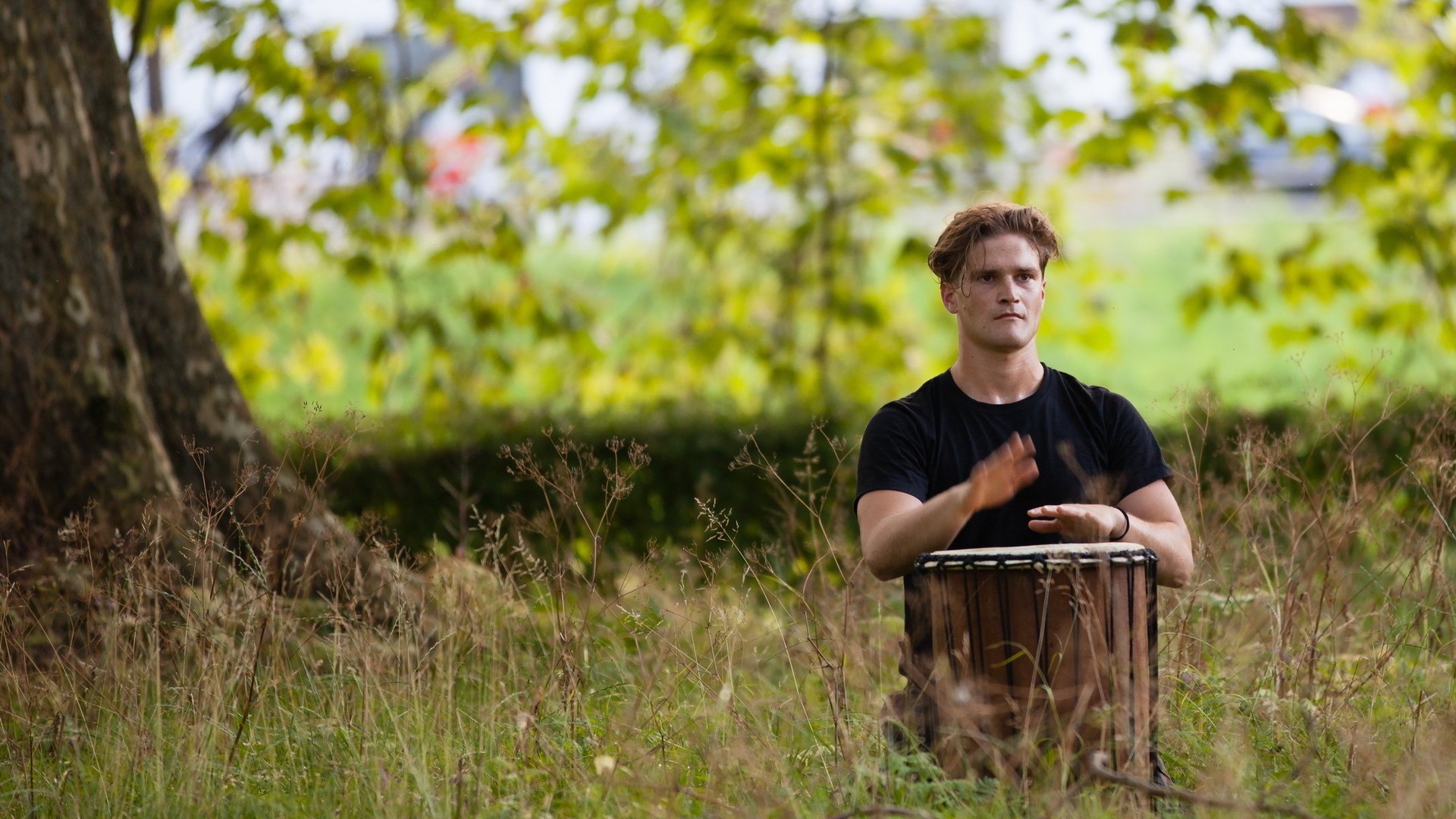 Download Music Drummer Man Mood HD Wallpaper