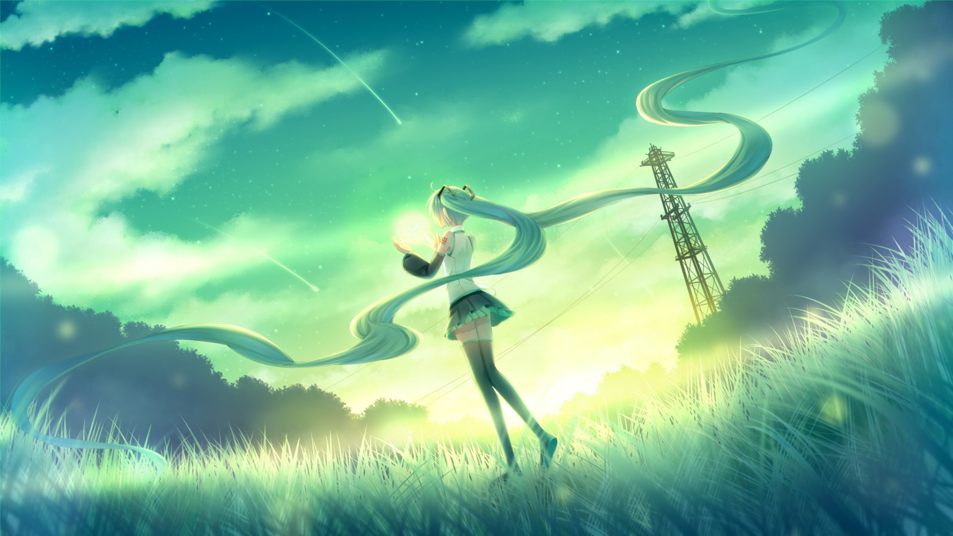 Download Hatsune Miku Anime Vocaloid HD Wallpaper by 宇都宮
