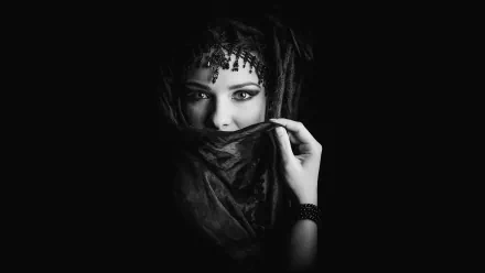 makeup Black & White woman model HD Desktop Wallpaper | Background Image