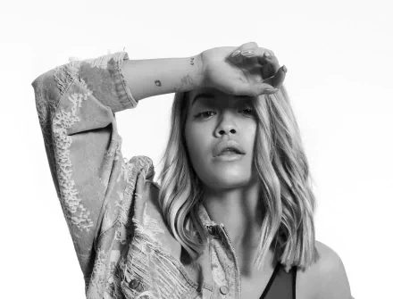 English singer Black & White music Rita Ora HD Desktop Wallpaper | Background Image