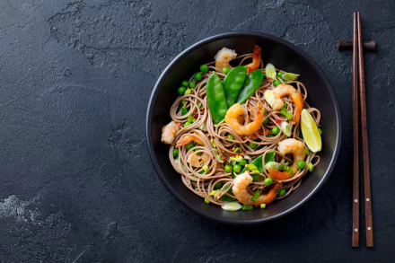 seafood Noodles food shrimp HD Desktop Wallpaper | Background Image