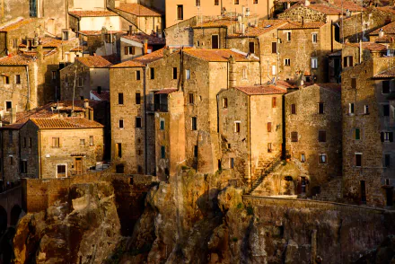 Tuscany Italy man made Pitigliano HD Desktop Wallpaper | Background Image