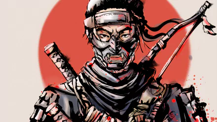 Jin Sakai video game Ghost of Tsushima HD Desktop Wallpaper | Background Image