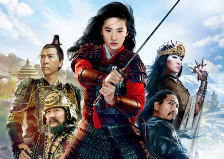 Hua Mulan warrior sword actress Chinese Liu Yifei movie Mulan (2020) HD Desktop Wallpaper | Background Image