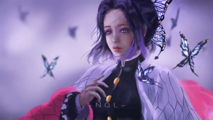 Shinobu Kochou Anime Demon Slayer: Kimetsu no Yaiba HD Desktop Wallpaper | Background Image