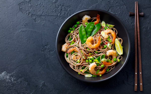 seafood Noodles food shrimp HD Desktop Wallpaper | Background Image
