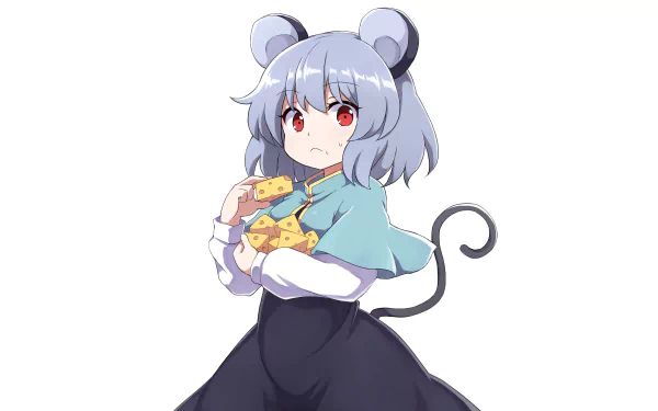 short hair grey hair red eyes animal ears Nazrin (Touhou) Anime Touhou HD Desktop Wallpaper | Background Image