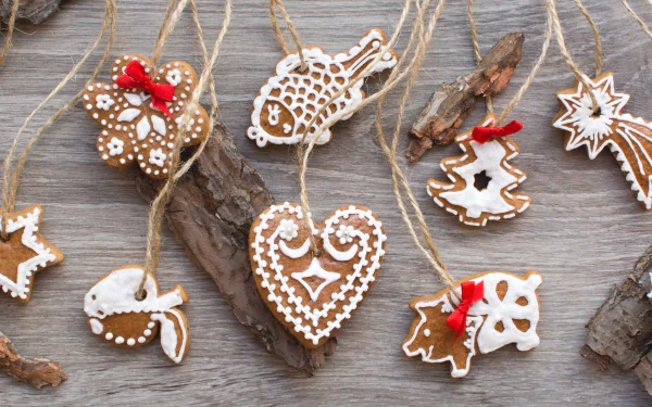  Bunch of homemade Christmas cinnamon gingerbreads by Jakub Kapusnak