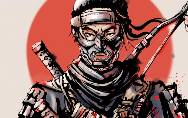 Jin Sakai video game Ghost of Tsushima HD Desktop Wallpaper | Background Image