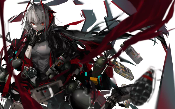 red eyes white hair W (Arknights) video game Arknights HD Desktop Wallpaper | Background Image