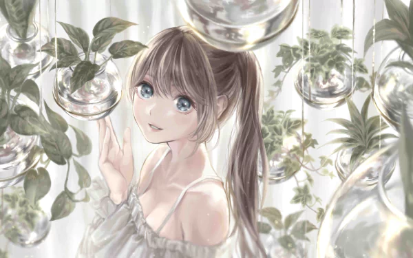 ponytail Anime Original HD Desktop Wallpaper | Background Image