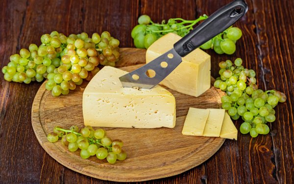 Food Cheese Grapes Still Life HD Wallpaper | Background Image