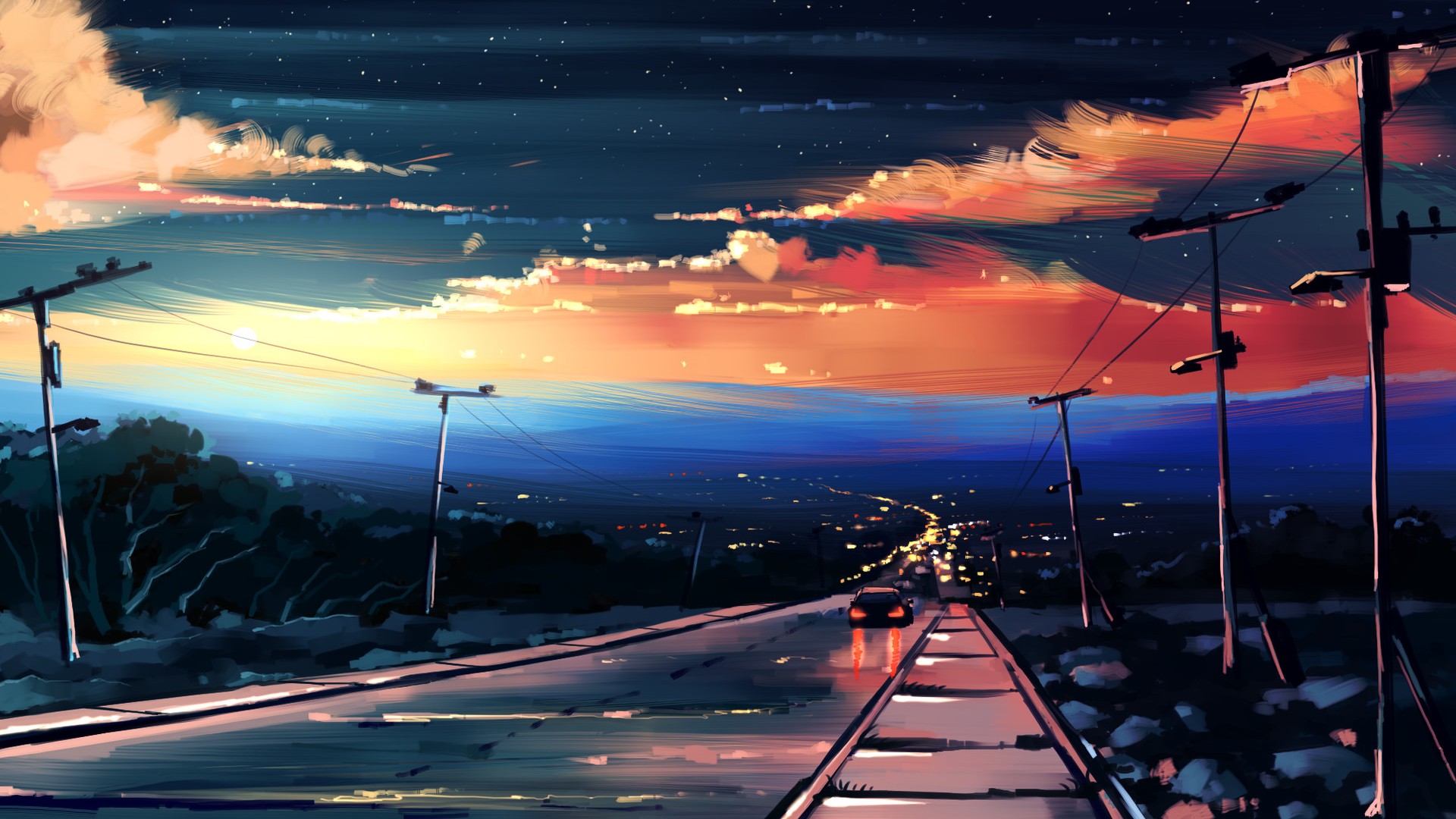 Download Road Sky Artistic Landscape HD Wallpaper by Mike Fazbear